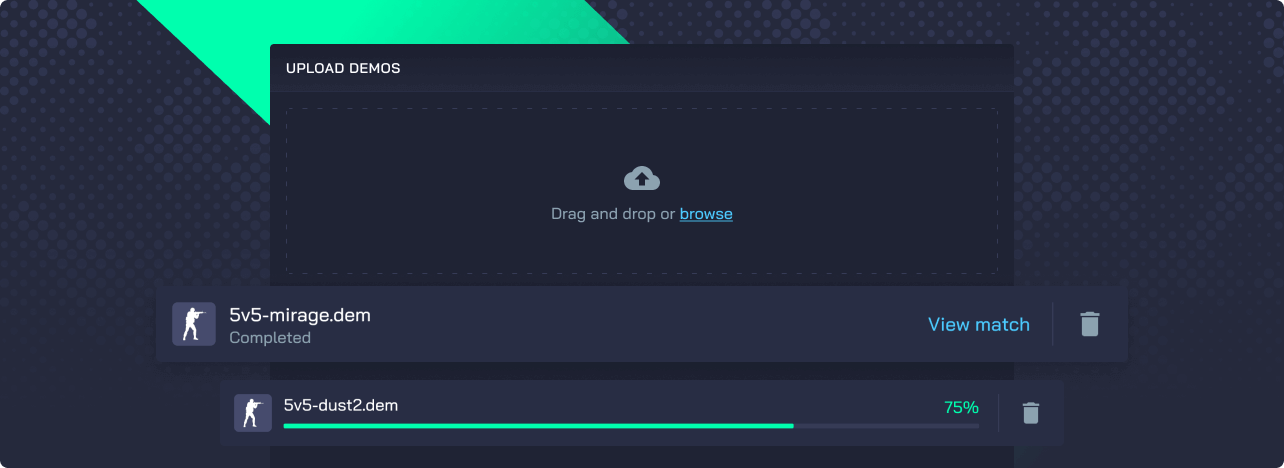 Manual upload has been added